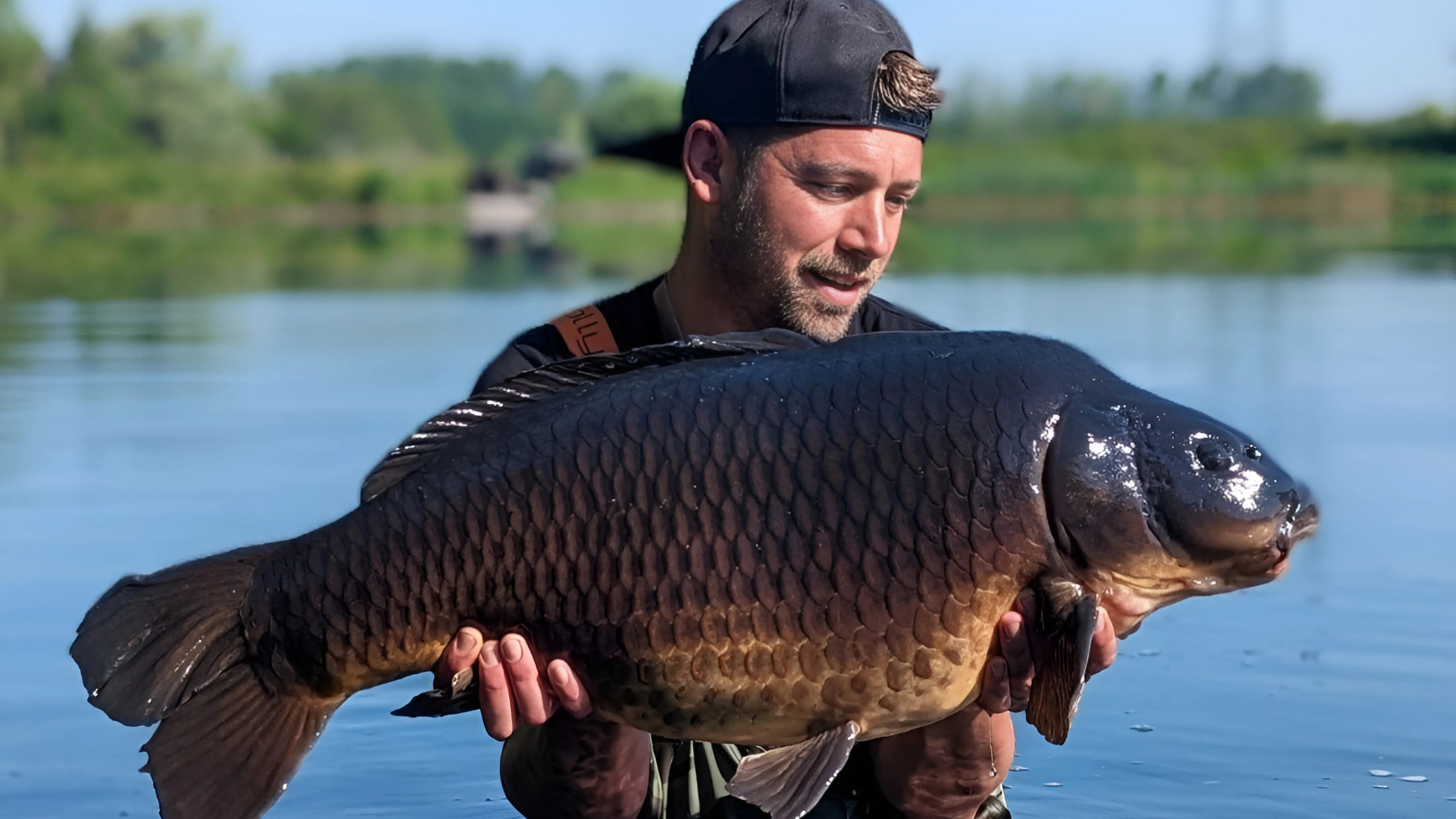 Dan from the One Bait with Carp fish